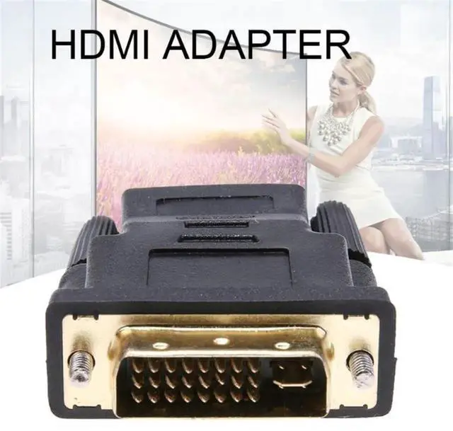 Alt view image 5 of 5 - HDMI Female to DVI Male Bidirectional Adapter, Gold-Plated HDMI DVI Converter Supports 1080P Video for Computers, Monitors, TVs, Graphics Cards
