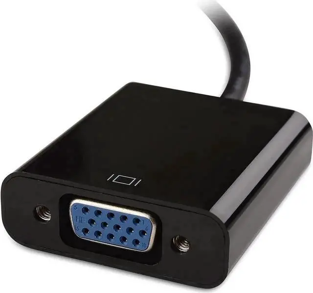 Alt view image 3 of 3 - Black DisplayPort Male to VGA Female Adapter, Gold-Plated DP to VGA Video Converter for Laptops, PCs, Desktops, VGA Monitors & Projectors