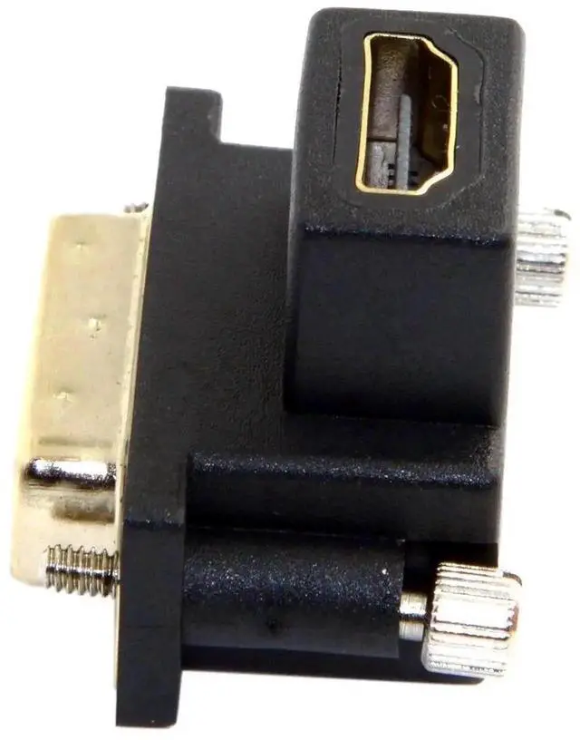 Alt view image 7 of 7 - 90-Degree Down Angle HDMI Female to DVI Male Adapter, Gold-Plated Bidirectional HDMI to DVI Converter for Computers, Monitors, TVs, Projectors