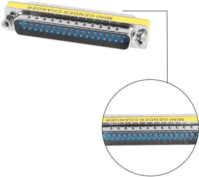 Alt view image 6 of 7 - 2 Pack DB37 37 Pin Male to Male Gender Changer, D-SUB 37Pin Serial Cable Coupler Adapter Connector