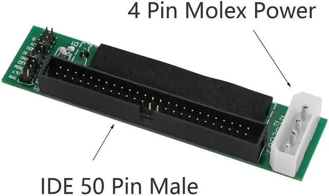 Alt view image 4 of 7 - SCSI SCA 80 Pin Female to IDC 50 Pin Male Adapter Converter Board, SCA80 to 50Pin SCSI Hard Drive Connector with 4Pin Molex Power Port for Legacy Server Computer Storage
