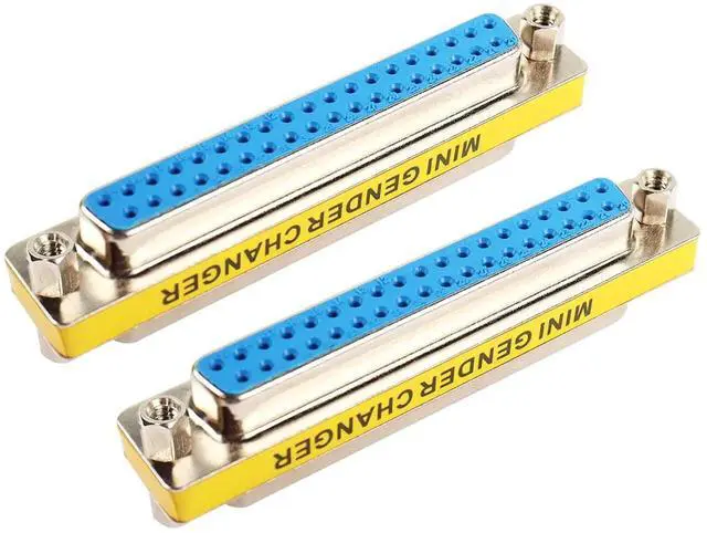 Main image of 2 Pack DB37 Female to Female Gender Changer, D-SUB 37Pin Serial Cable Coupler Adapter Connector for Industrial Serial Equipment