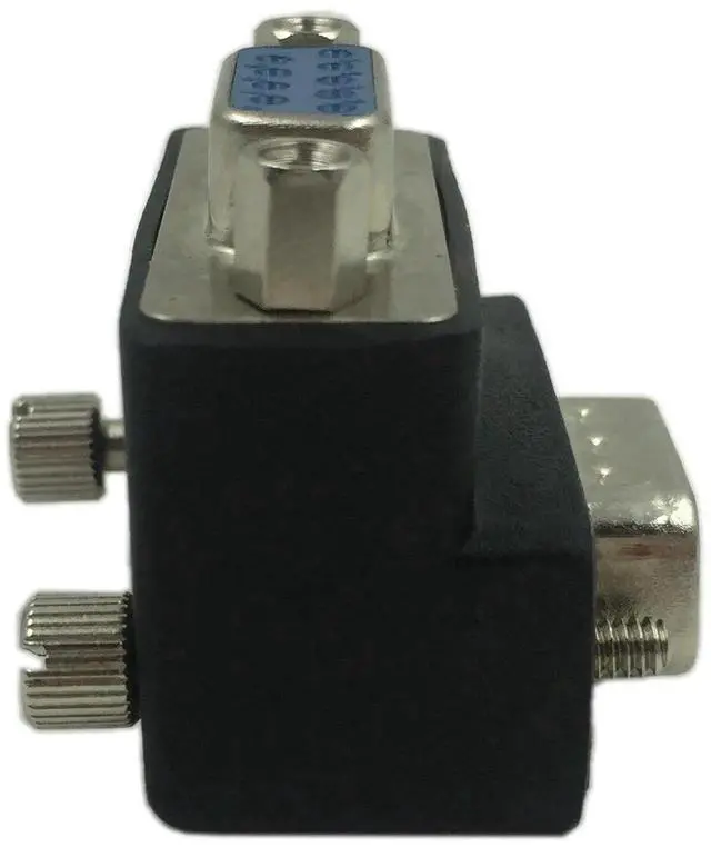 Alt view image 2 of 6 - 90 Degree DB9 Male to Female RS232 Serial Adapter, D-SUB 9Pin Right Angle Serial Gender Changer Extension Coupler for Industrial Serial Devices