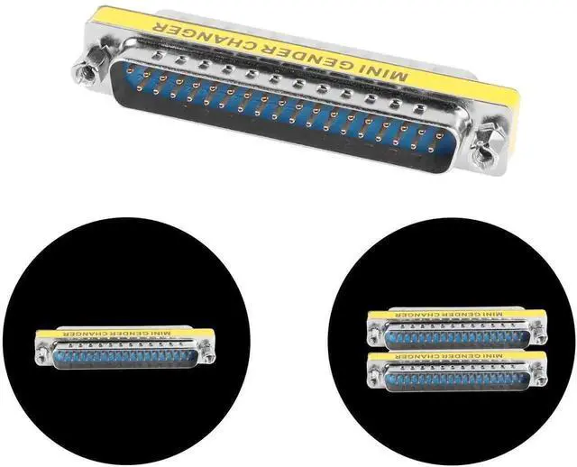 Alt view image 3 of 7 - 2 Pack DB37 Male to Male Gender Changer, D-SUB 37Pin RS232 Serial Cable Coupler Connector for Industrial Serial Control Equipment