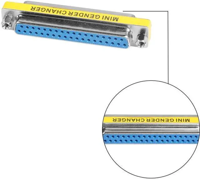 Alt view image 3 of 7 - 2 Pack DB37 Female to Female Gender Changer, D-SUB 37Pin Serial Cable Coupler Connector for Industrial Control, Testing & Storage Equipment2 Pack DB37 Female to Female Gender Changer, D-SUB 37Pin Seri