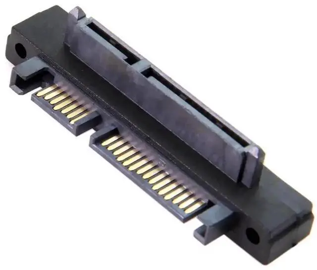 Alt view image 7 of 7 - 90° Up Angled SATA 22Pin Male to Female Adapter, Right Angle SATA Power & Data Gender Changer Connector for 2.5/3.5 Inch HDD SSD Hard Drives