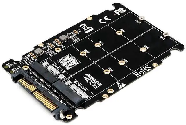 Main image of NGFF M.2 to U.2 SFF-8639 Adapter, PCIe M.2 Converter Supports M Key & Key B SSD, M2 NVMe SATA to U.2 Drive Converter for Desktop PC Workstation Server