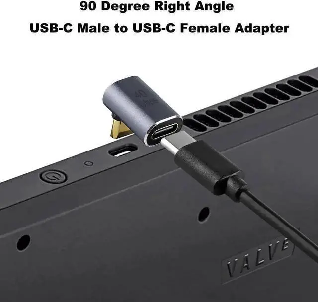 Alt view image 4 of 6 - 2 Pack Metallic Purple 90 Degree Right Angle USB-C Male to Female Extender Adapter, 100W PD Fast Charging Type-C Connector for Steam Deck, ROG Ally, Switch, Laptops, Tablets & Phones