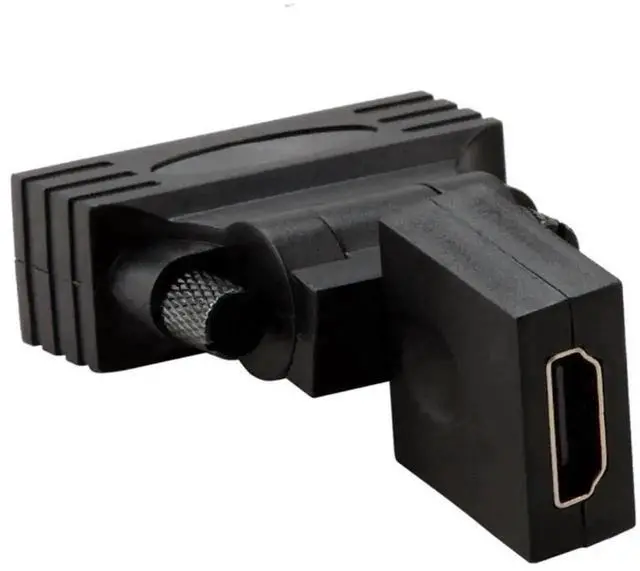 Alt view image 5 of 7 - 180°&360° Rotatable HDMI Female to DVI Male Adapter, Gold-Plated Bidirectional HDMI DVI Converter for TV Monitor Computer
