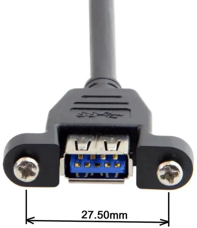 Alt view image 3 of 7 - 25cm Screw Mount Single USB 3.0 Type-A Female to Motherboard 20Pin Header Internal Extension Cable