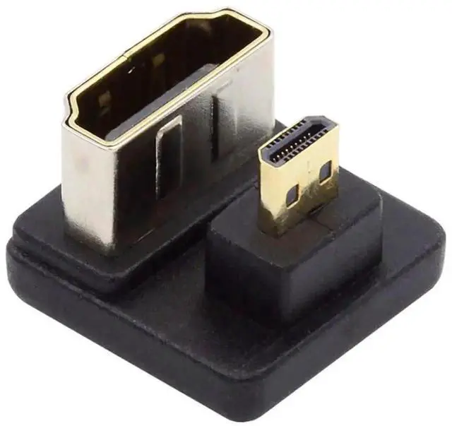 Main image of 180 Degree Down Angled Micro HDMI Male to HDMI Female Adapter, Support 4K@60Hz Video Signal Extension Converter Connector