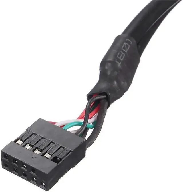 Alt view image 2 of 6 - 11.81 Inch Motherboard 9Pin USB2.0 Splitter Cable, Single 9Pin Header to Dual USB 2.0 Female Internal Extension Adapter Wire