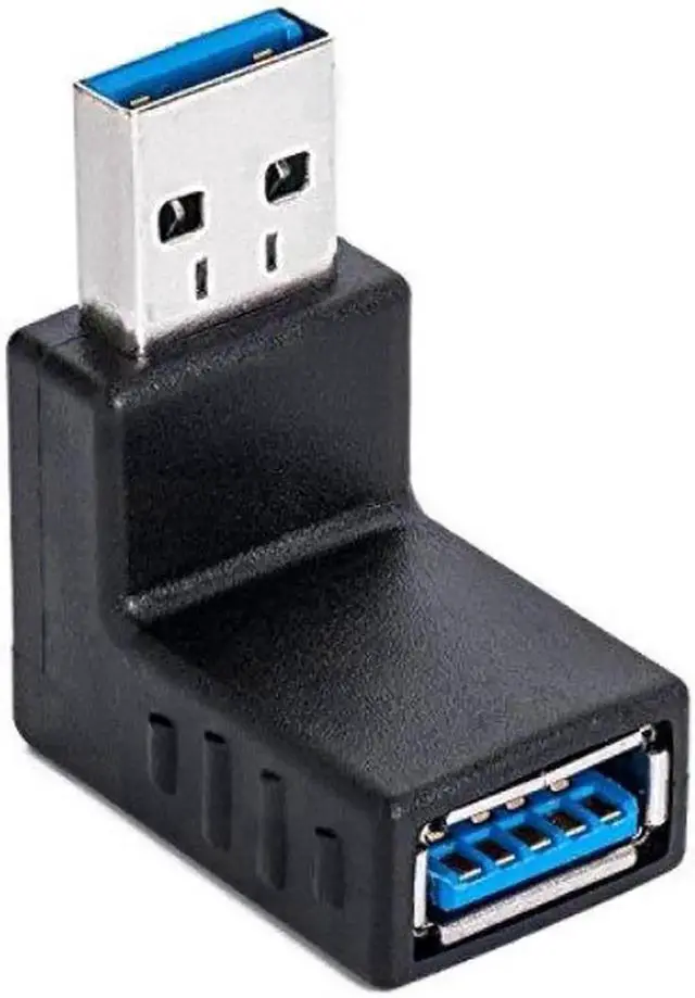 Alt view image 2 of 4 - 3 Pack 90 Degree Right Angle USB 3.0 Male to Female Adapter, Low Profile Angled USB3.0 Coupler Extender Connector for Wireless Adapters & PC Peripherals