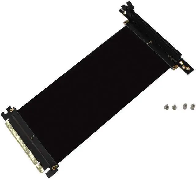 Main image of 90 Degree PCIe X16 Flexible Riser Extension Cable, 20CM High Speed PCI Express 16x Port Adapter Compatible with FD R6 Computer Case