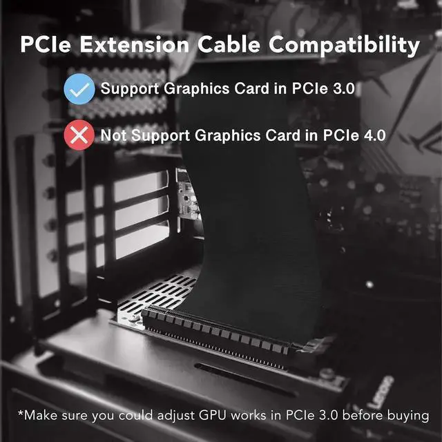 Alt view image 6 of 7 - 90 Degree PCIe X16 Flexible Riser Extension Cable, 20CM High Speed PCI Express 16x Port Adapter Compatible with FD R6 Computer Case