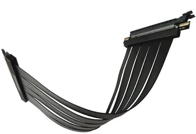 Alt view image 3 of 3 - PCIe 4.0 X16 180 Degree Flexible GPU Riser Cable, 20cm High Speed PCI Express Extender Card for Vertical Graphics Card Mount