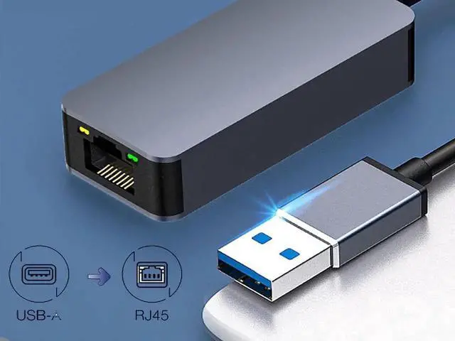 Alt view image 2 of 5 - USB 3.0 Type A to 2.5G RJ45 Ethernet Adapter, 2.5 Gigabit LAN Network Converter Compatible with Windows Mac OS Linux, Supports 2500/1000/100Mbps