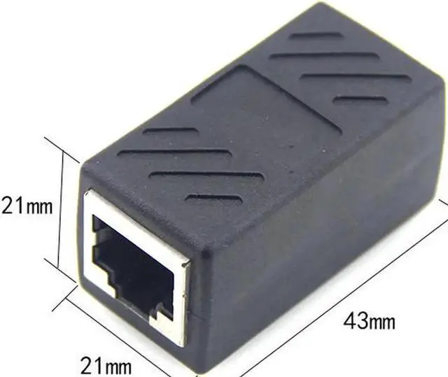 Alt view image 4 of 4 - RJ45 Female to Female In-Line Coupler SSTP Shielded, Cat5e/Cat6/Cat7/Cat8 Universal LAN Cable Extender Connector, 1 Pack