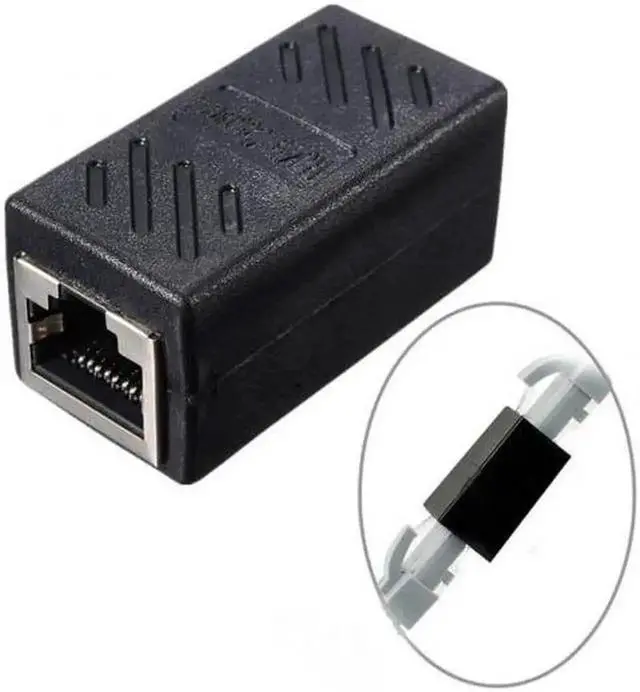 Alt view image 2 of 7 - Shielded RJ45 Female to Female Ethernet Coupler, CAT6 Compatible 8P8C LAN Cable Extension Connector Adapter