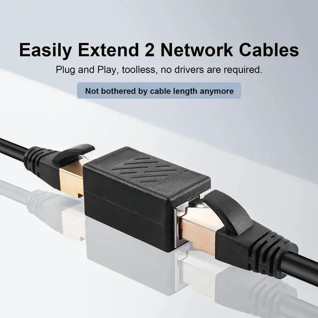 Alt view image 7 of 7 - 12 Pack RJ45 Female to Female Ethernet Coupler, Cat5/Cat5e/Cat6/Cat7 Universal In-Line LAN Cable Extender Connector Adapter