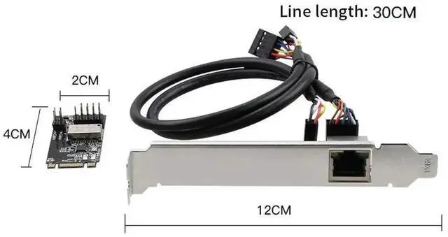 Alt view image 2 of 4 - M.2 B/M Key to RJ45 Gigabit Ethernet Adapter Card, 10/100/1000Mbps PCIe Network Card with Realtek RTL8111H Chip for Laptops