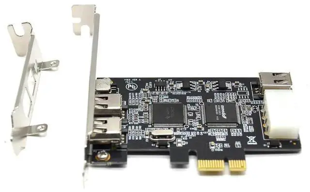 Alt view image 4 of 7 - 4-Port PCIe Firewire Card IEEE 1394a Controller, 3×6Pin+1×4Pin Firewire 400/800 Adapter with Low Profile Bracket & Cable, Supports Windows 7/8/10 & Mac OS for DV Camcorders and Firewire Peripherals