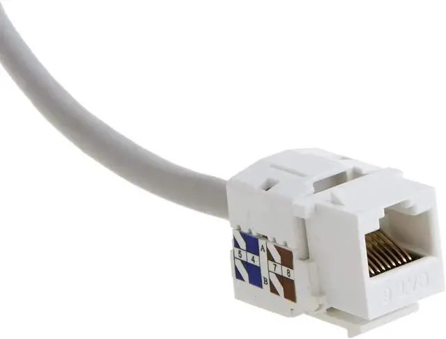 Alt view image 7 of 7 - 60 Pack White Cat6 RJ45 Keystone Jack, Cat6 Modular Female Keystone Connector for UTP Ethernet Cable Wall Plate Wiring