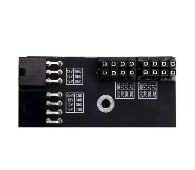 Alt view image 3 of 7 - 180 Degree Angled Dual ATX 8Pin Female to 6+8Pin Male GPU Power Adapter, Reverse Bend Power Connector for NVIDIA RTX 3080 3090 Graphics Cards