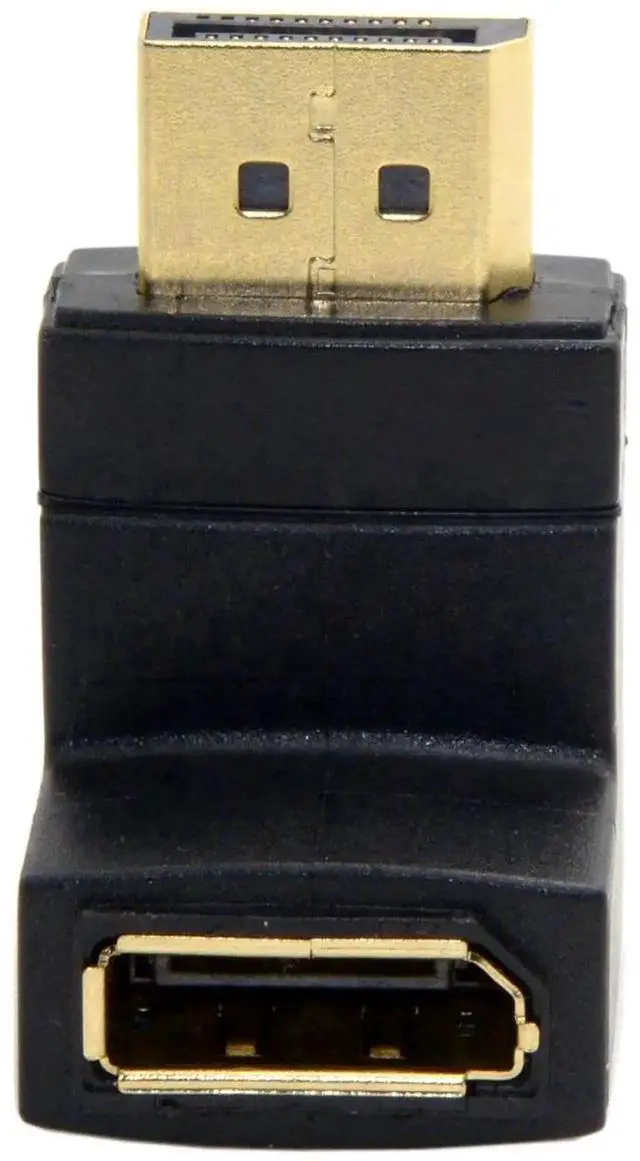 Alt view image 3 of 6 - Downward 90° DisplayPort Male to Female Adapter, DP Extension Connector Supports 4K@60Hz