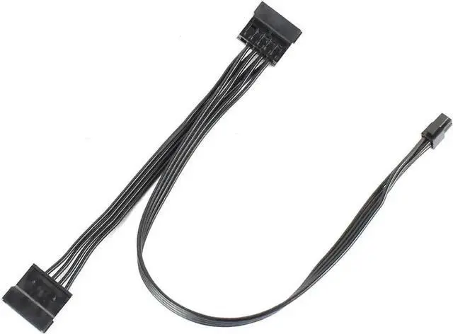 Main image of 45cm Type4 Mini 4 Pin to Dual SATA Power Cable, ATX Mini 4P to 2 SATA SSD/HDD Power Supply Cord Compatible with Lenovo M410 M415 M425 B415 M610 M710 M4200R Motherboard