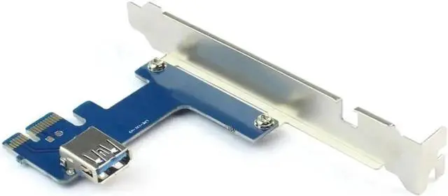 Alt view image 5 of 7 - PCIe 1 to 4 PCI Express x1 Slots Riser Card, Mini ITX External 4 PCIe Port Multiplier Splitter Adapter for Mining, Network & Capture Cards