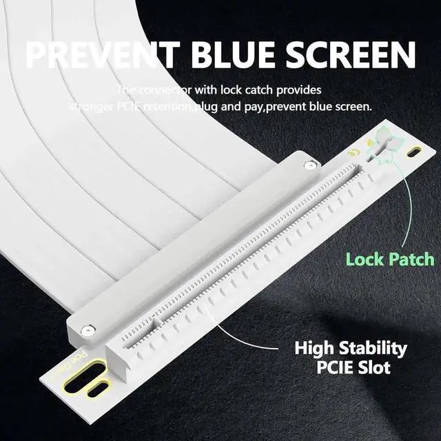 Alt view image 5 of 7 - 200mm PCIe 4.0 x16 Flexible GPU Riser Cable, 90 Degree EMI Shielded PCI Express 4.0 Extender Cord with TPE Sleeves, Backward Compatible with PCIe 3.0/2.0