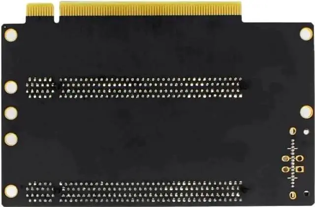Alt view image 4 of 5 - PCIe 4.0 x16 to x8x8 Bifurcation Split Expansion Card, Gen4 1-to-2 PCI-E Splitter with 20mm Slot Spacing, Equipped with Premium CPU 4Pin Aux Power Cable for Dual GPU, Capture & Network Cards