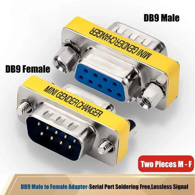 Alt view image 4 of 7 - 6 Pack DB9 RS232 Serial Gender Changer, DB9 Male to Male / Female to Female / Female to Male Serial Coupler 9 Pin RS232 Adapter Connectors