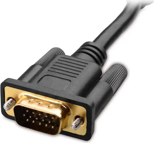 Alt view image 3 of 4 - 15FT VGA Male to Male Cable with Ferrite Cores, HD15 VGA Monitor Cord for Computer Desktop Laptop Projector