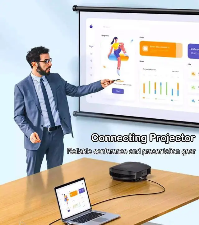 Alt view image 4 of 7 - 6FT DisplayPort to VGA Cable 1080P@60Hz Gold-Plated DP Male to VGA Male Video Cord, Unidirectional Only for DP Source to VGA Display