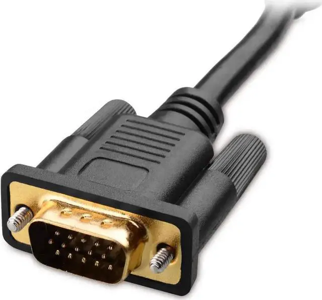 Main image of 15FT VGA Male to Male Cable with Dual Ferrite Cores, HD15 VGA Monitor Cord for Desktop Laptop Projector Display