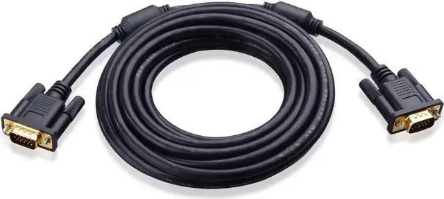 Alt view image 2 of 4 - 15FT VGA Male to Male Cable with Dual Ferrite Cores, HD15 VGA Monitor Cord for Desktop Laptop Projector Display