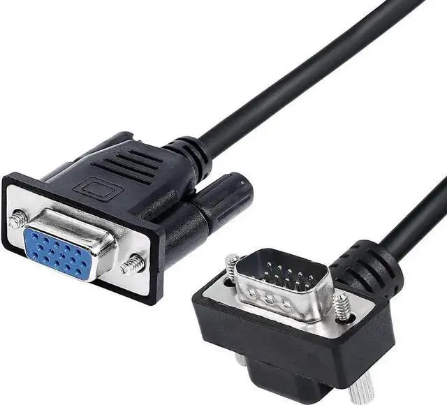 Main image of 0.5M Down 90 Degree VGA Male to Female Extension Cable, 1080P HD Right Angle VGA Monitor Cord for PC Laptop Projector