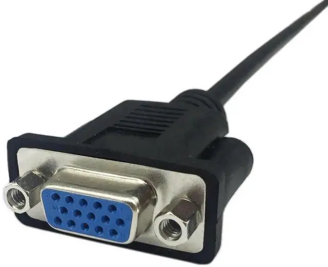 Alt view image 2 of 6 - 1FT HD15 VGA Female to Female Gender Changer Cable, SVGA 15Pin Video Extension Cord for PC Laptop TV Projector