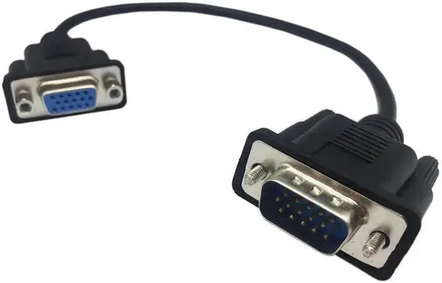 Alt view image 4 of 6 - 1FT HD15 VGA Male to Female Extension Cable, SVGA 15Pin Video Cord for PC Laptop TV Projector