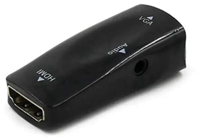 Alt view image 3 of 6 - HDMI Female to VGA Female Converter Adapter with Audio Port, 1080P Digital to Analog Video Connector for Laptop PC Game Console to Monitor HDTV Projector