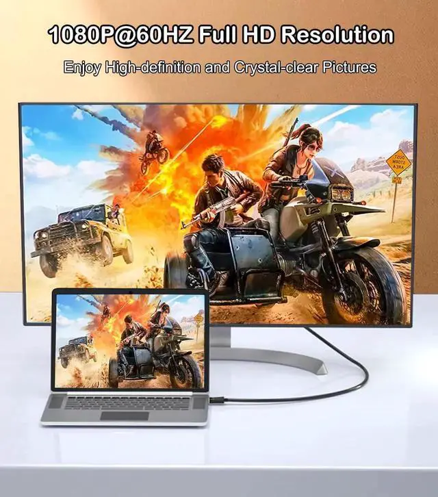 Alt view image 6 of 7 - 5 Pack 6FT DisplayPort to VGA Cable, DP to VGA 1080P@60Hz Video Cord for PC Laptop to Monitor Projector, Unidirectional Only