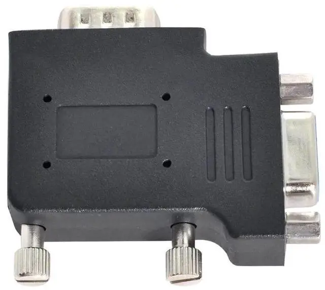 Alt view image 2 of 6 - Black Vertical Flat Left 90 Degree VGA SVGA Male to Female Extension Adapter