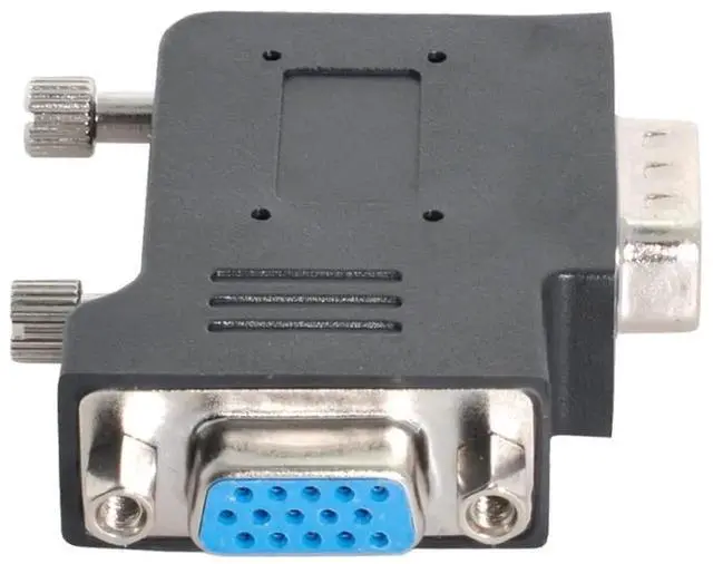 Alt view image 3 of 5 - Vertical Flat Left 90 Degree VGA SVGA Male to Female Extension Right Angle Adapter