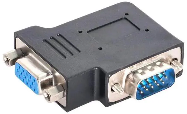 Main image of 90 Degree Left Angled VGA Gender Changer, HDB15Pin SVGA Male to Female Adapter for Monitor Projector Graphics Card