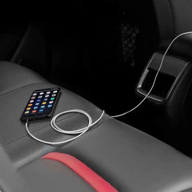 Alt view image 6 of 7 - 10FT/3M Black 3.5mm Male to Male Aux Cable, 1/8 Inch Long Stereo Auxiliary Cord for Car Stereo, Headphones, Speakers & Home Audio Systems