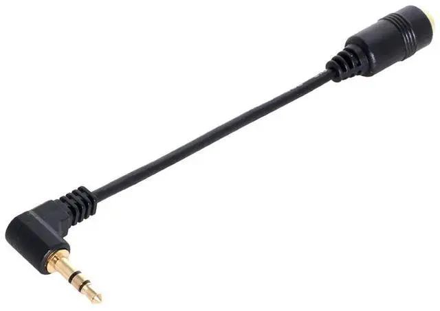 Alt view image 4 of 6 - 10cm 90 Degree 3 Pole 3.5mm Male to Female Stereo Audio Extension Cable, Right Angle Headphone Aux Extension Cord