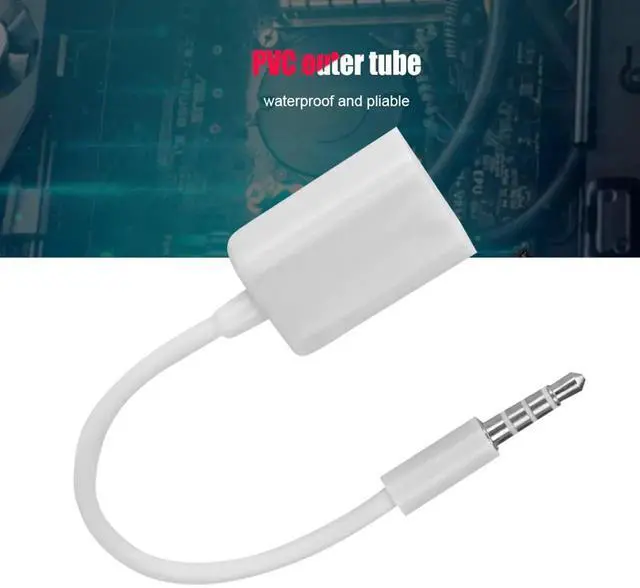 Alt view image 3 of 7 - 3.5mm Male to USB Female Audio Adapter Cable, USB Female to Aux Stereo Jack Converter Cord for Car AUX Port