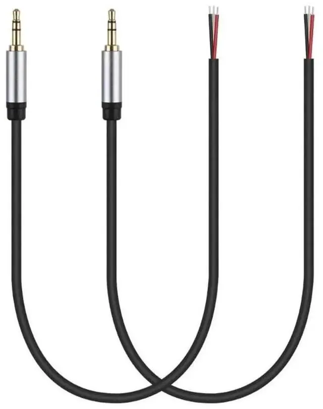 Alt view image 3 of 3 - 3.5mm TRS 3-Pin Male DIY Audio Repair Cable, 3 Core Bare Wire Aux Extension Replacement Cord for Audio Headphone Line Repair
